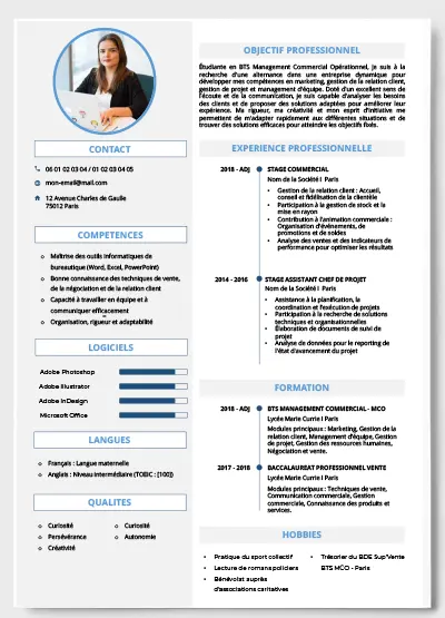 modèle de cv informatique